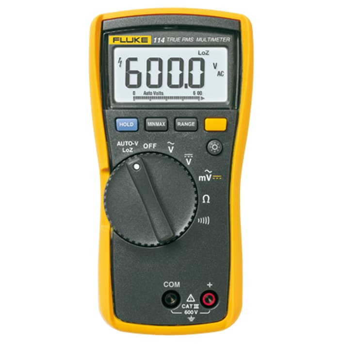 Fluke - Fluke-114 EUR Multimètre TRMS 600 Vac/dc, résistance, continuité