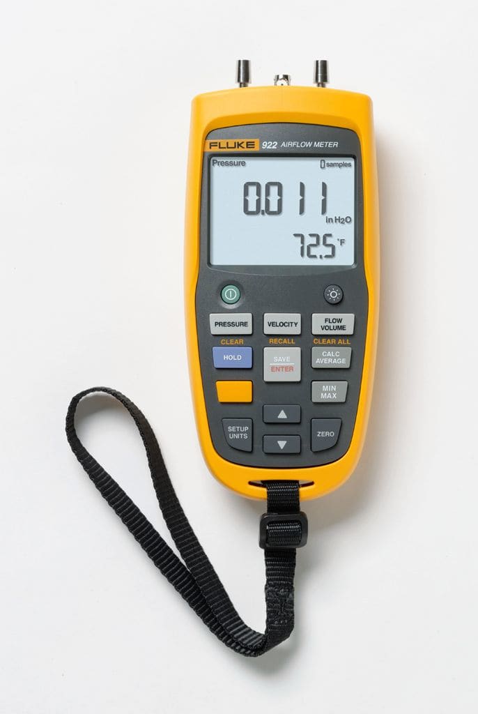 Fluke - FLUKE-922 Débitmètre pour applications Chauffage, Ventilation, Climatisation