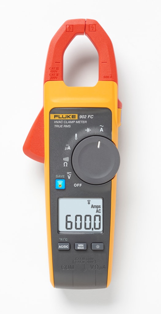 Fluke - Fluke 902FC Pince Multimètre HVAC TRMS 600 Aac  600 Vac/dc, T° TcK, mA, FC