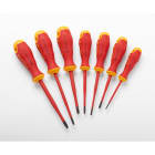 Fluke - IKSC7 kit de 7 tournevis isolés, 1 000 V (3 plats, 2 Phillips, 2 carrés),
