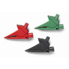 Fluke - AC385-RGB, jeu de 3 pinces crocodiles (1R,1N,1V) large ouverture 1500V Cat.III