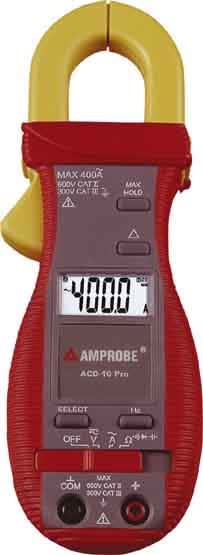 Fluke - ACD-10 plus Pince de courant AC, 6000 A, capacité, fréquence, mâchoire