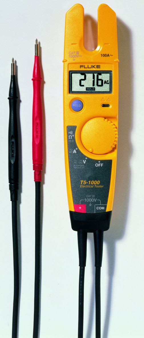 Fluke - T5-600 EUR1 Testeur électrique pince ouverte OpenJaw? 100 Aac, 600 Vac/dc
