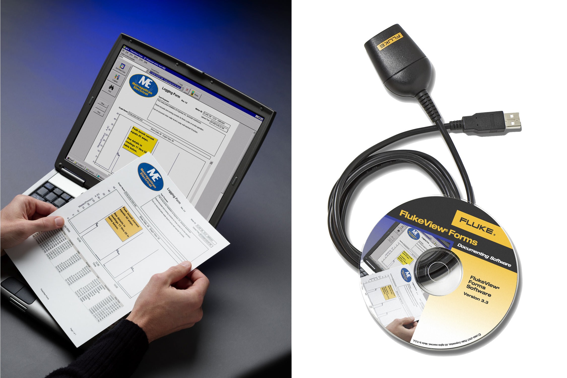 Fluke - FVF-BASIC Flukeview Basic + câble IR usb (189, 287, 289, 789, 1550B),