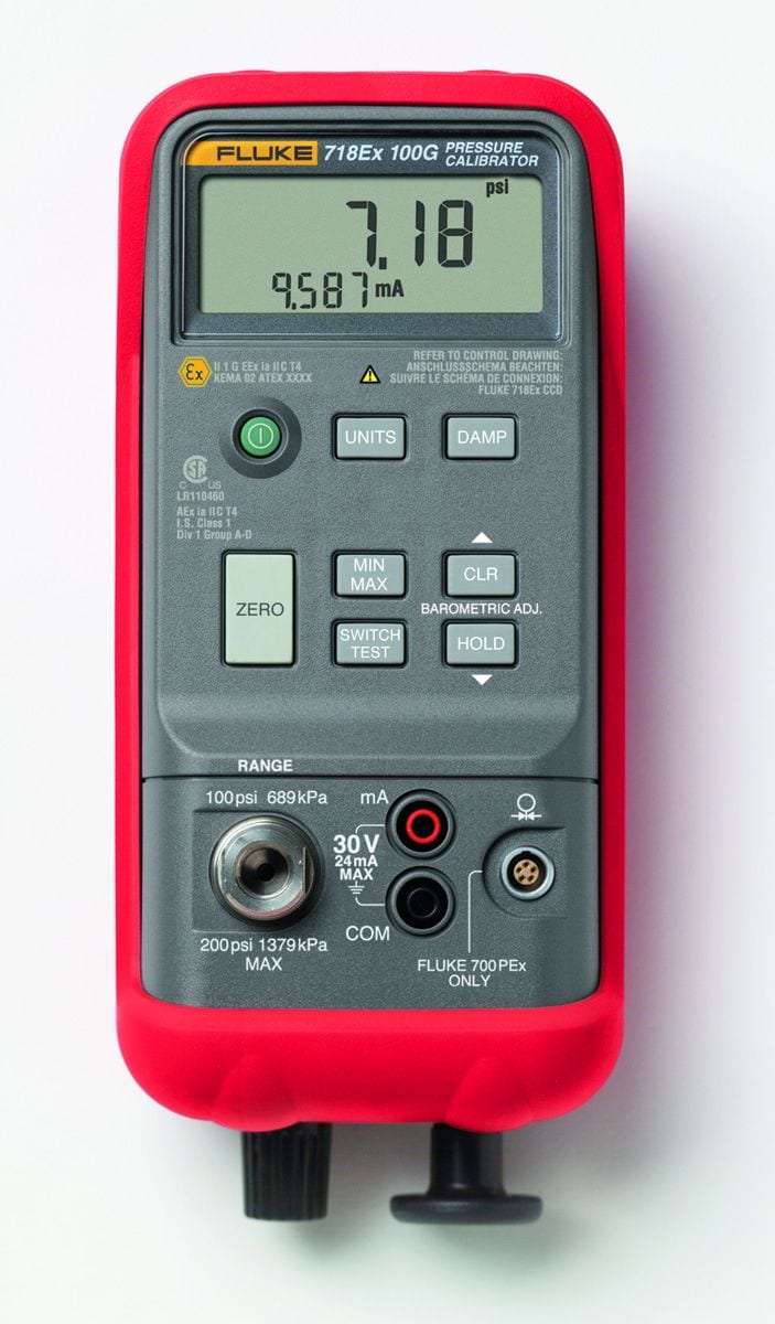 Fluke - Fluke-718EX 30 Calibrateur de pression ATEX (2 bar), pompe manuelle intégrée