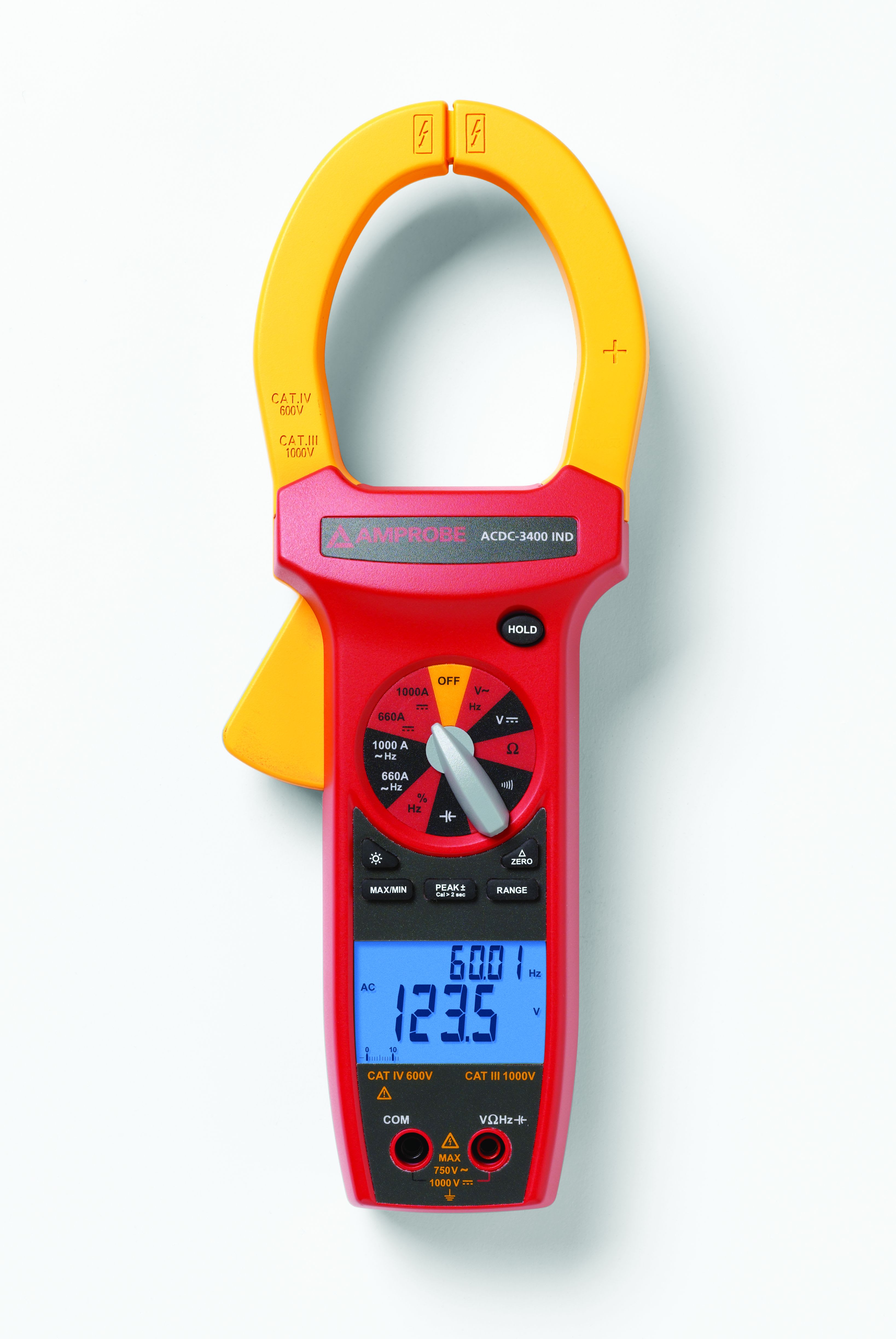 Fluke - ACDC-3400 IND Pince de courant trms AC-DC industrielle, 1000 A, CAT IV-600V