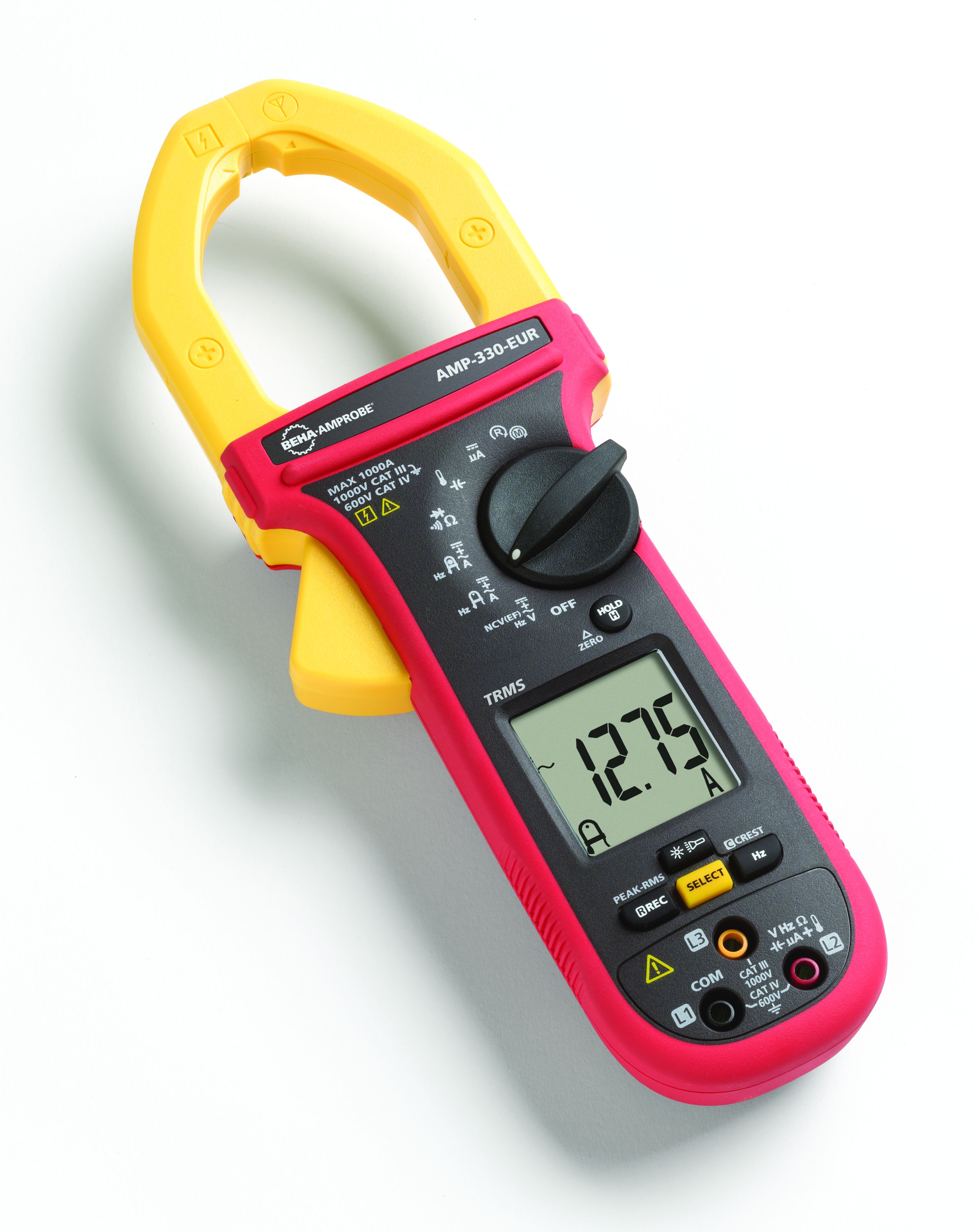 Fluke - AMP 330-Eur, Pince-multimètre TRMS 1000 Aac/dc, ionisation, enserrage 51 mm