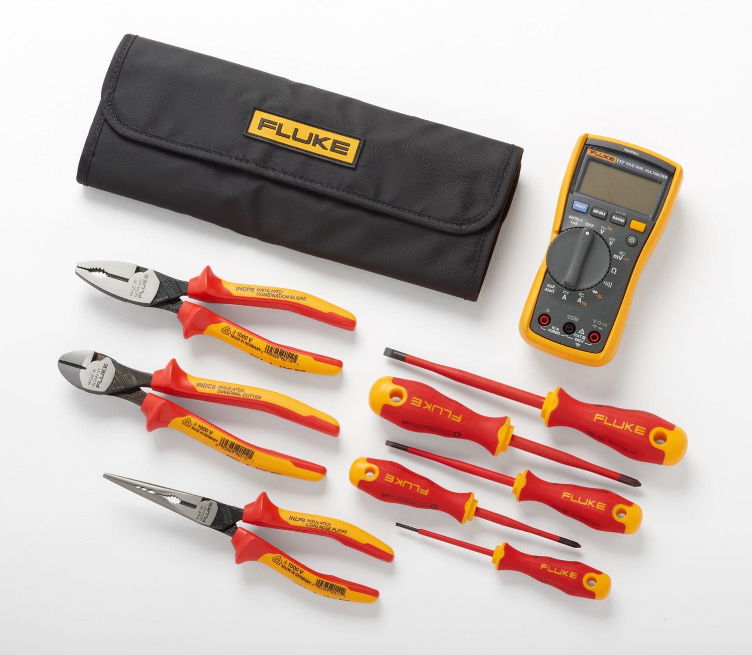 Fluke - IB117KEUR Pack multimètre électricien Fluke117 + kit de 8 outils isolés