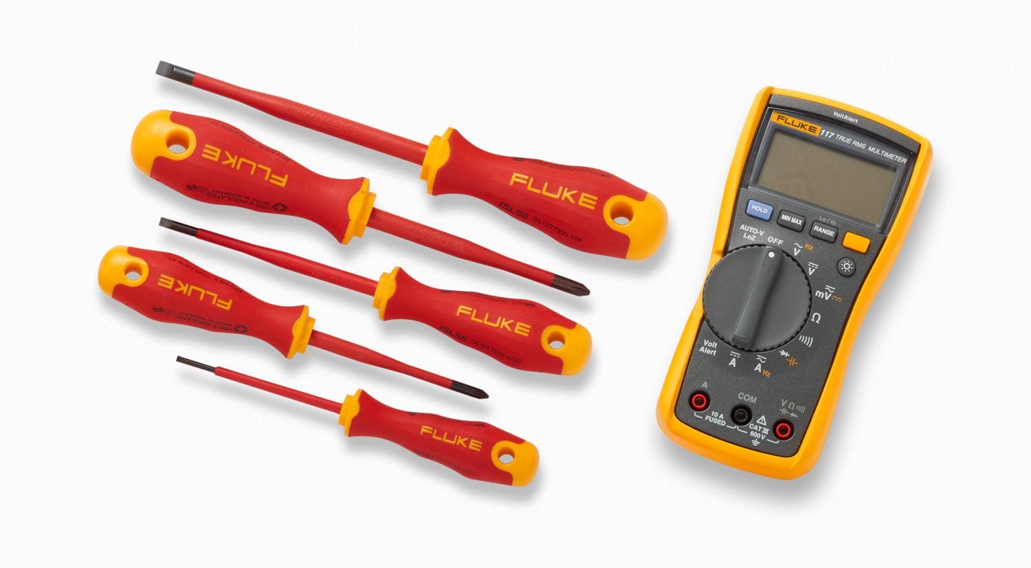 Fluke - IB117M Pack multimètre électricien Fluke 117 + 5 tournevis isolés