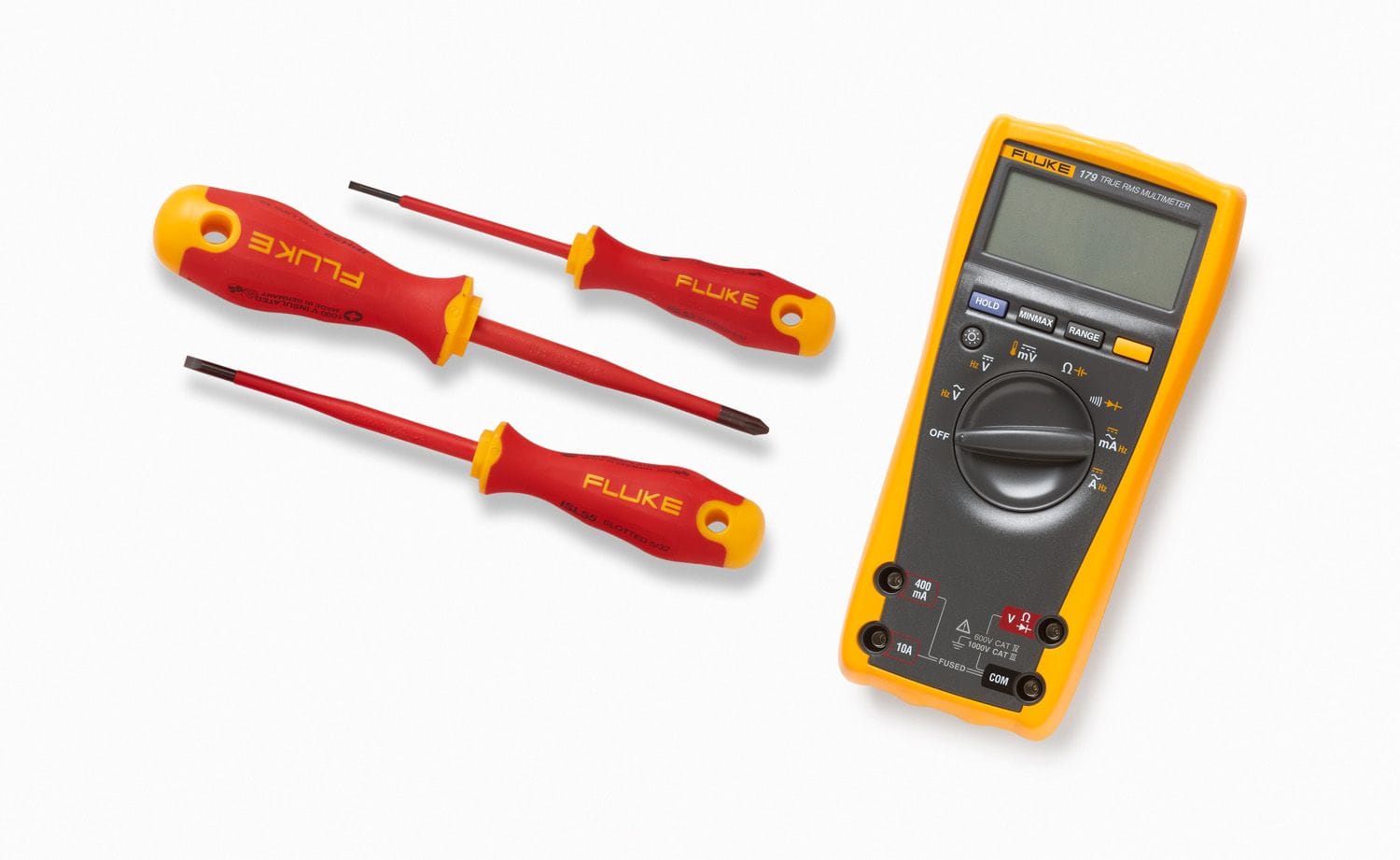 Fluke - IB179L-F Pack multimètre numérique TRMS Fluke-179 + 3 tournevis isolés