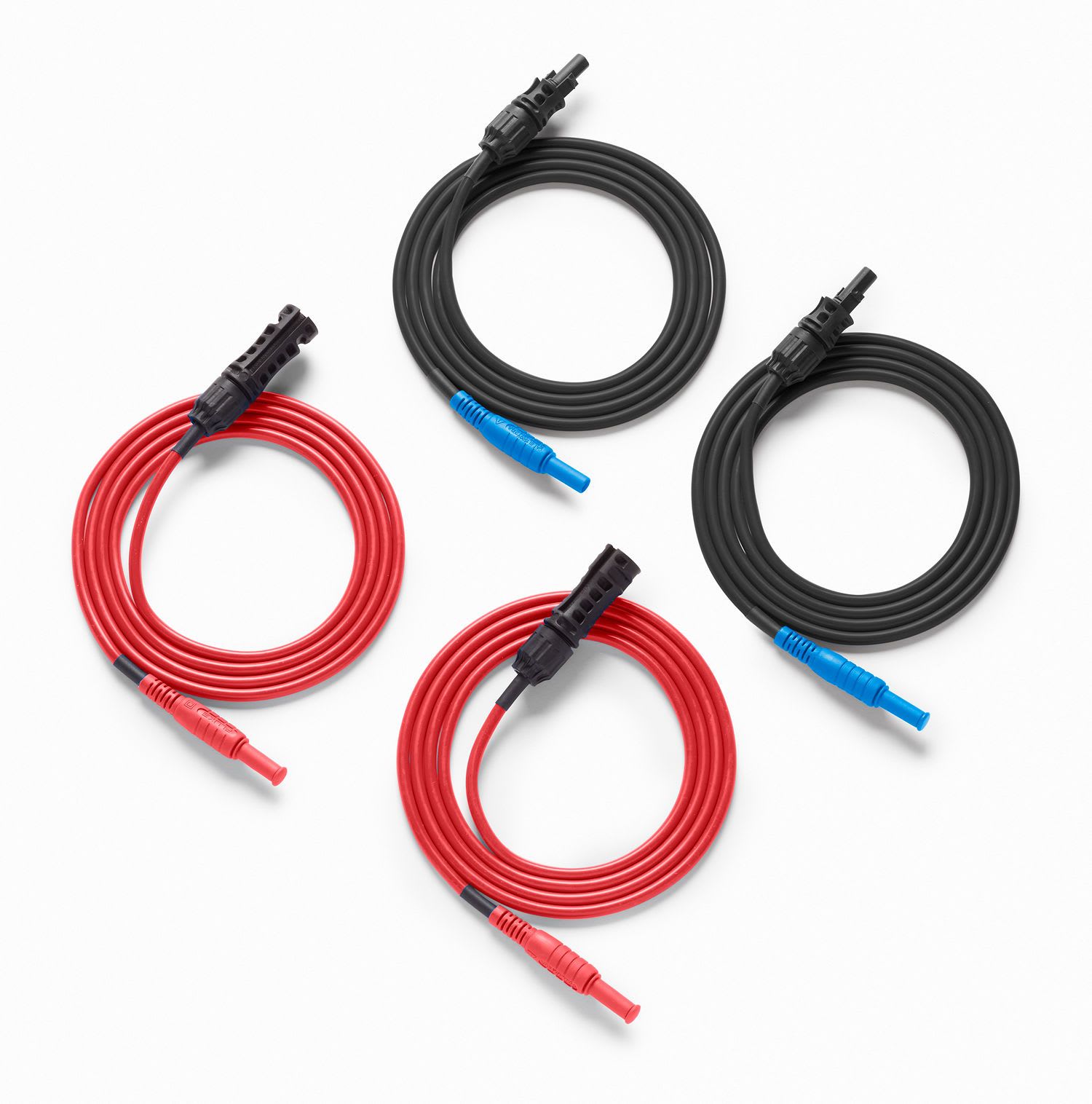 Fluke - FLK-TL1000-MC4, Pack de 2 sets de connecteurs MC4 2 bleus 2 rouges
