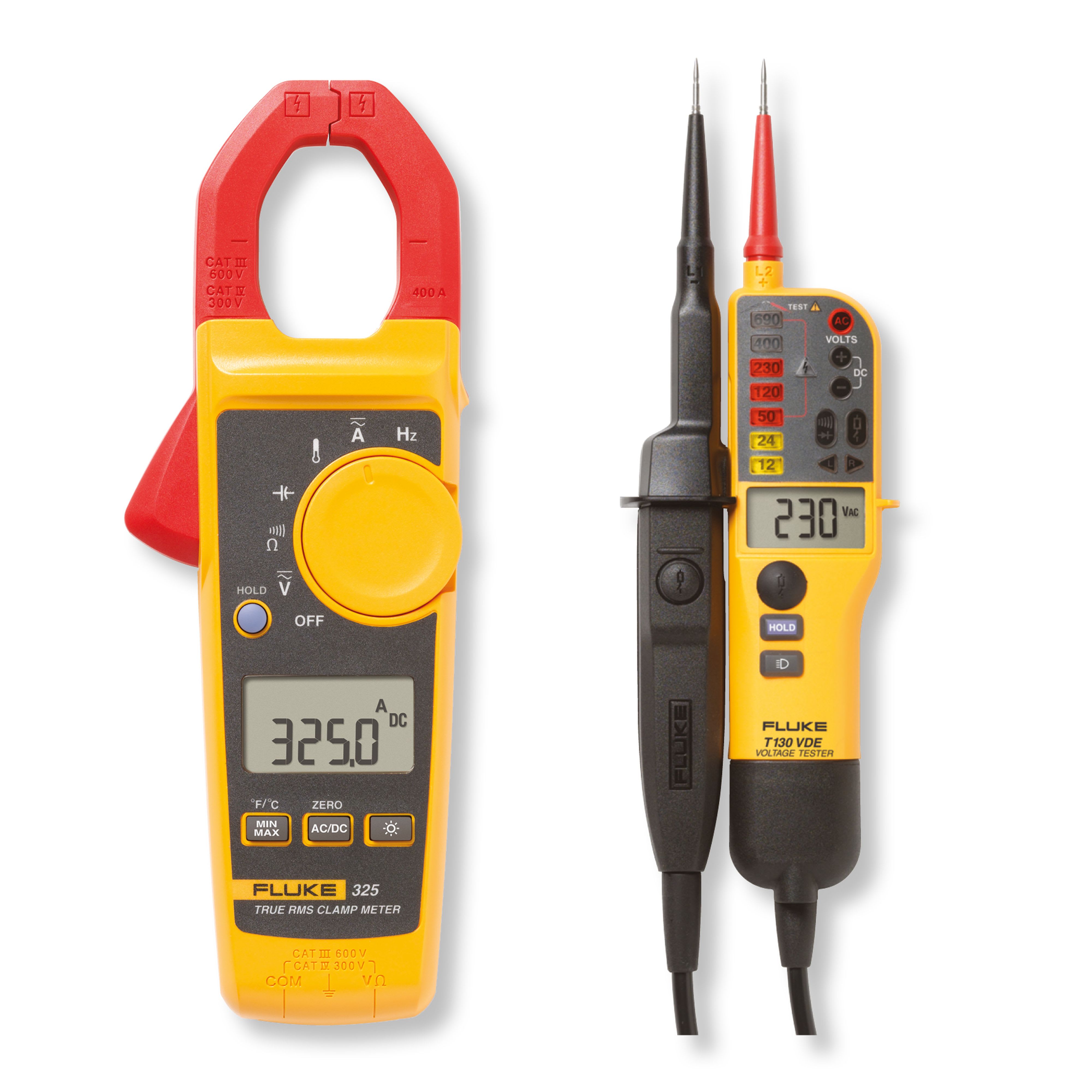 Fluke - 325/T130, Pack promo Pince AC/DC Fluke 325 +testeur de tension Fluke T130