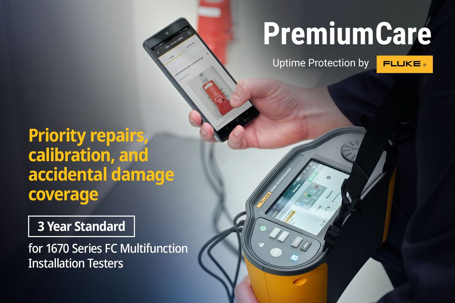 Fluke - FPC3S-1670-1, Fluke Premium Care 3 ans pour testeur d'installation série 1670