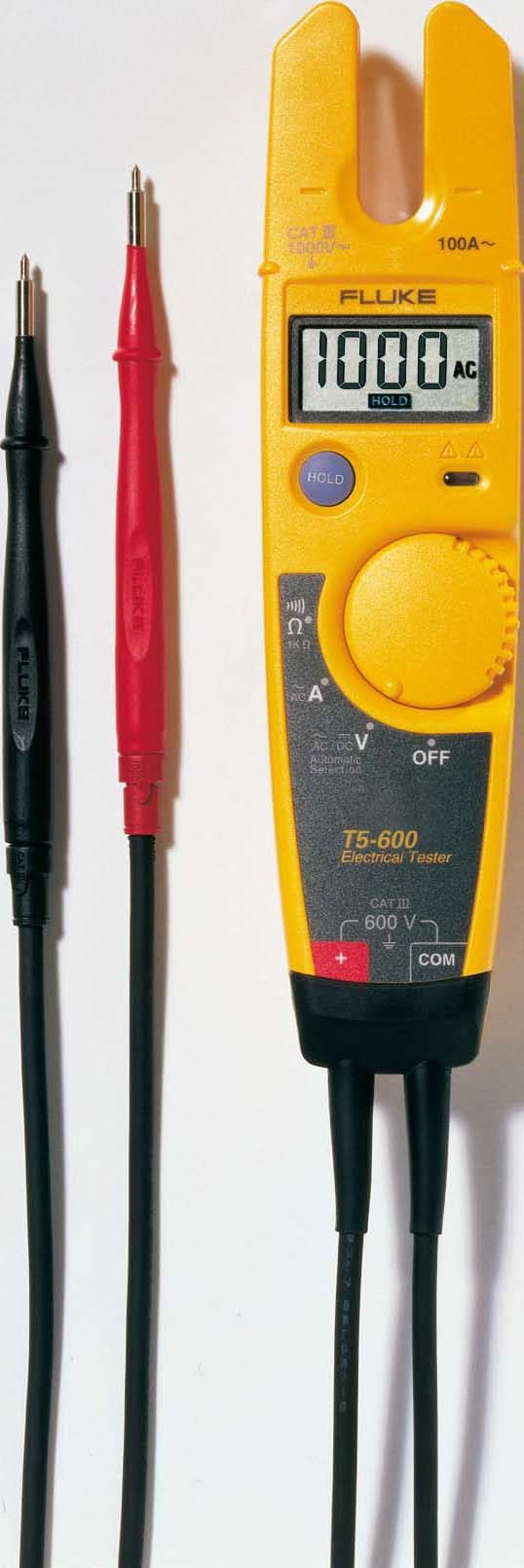 Fluke - T5-600 EUR1 Testeur electrique pince ouverte OpenJaw 100 Aac, 600 Vac-dc