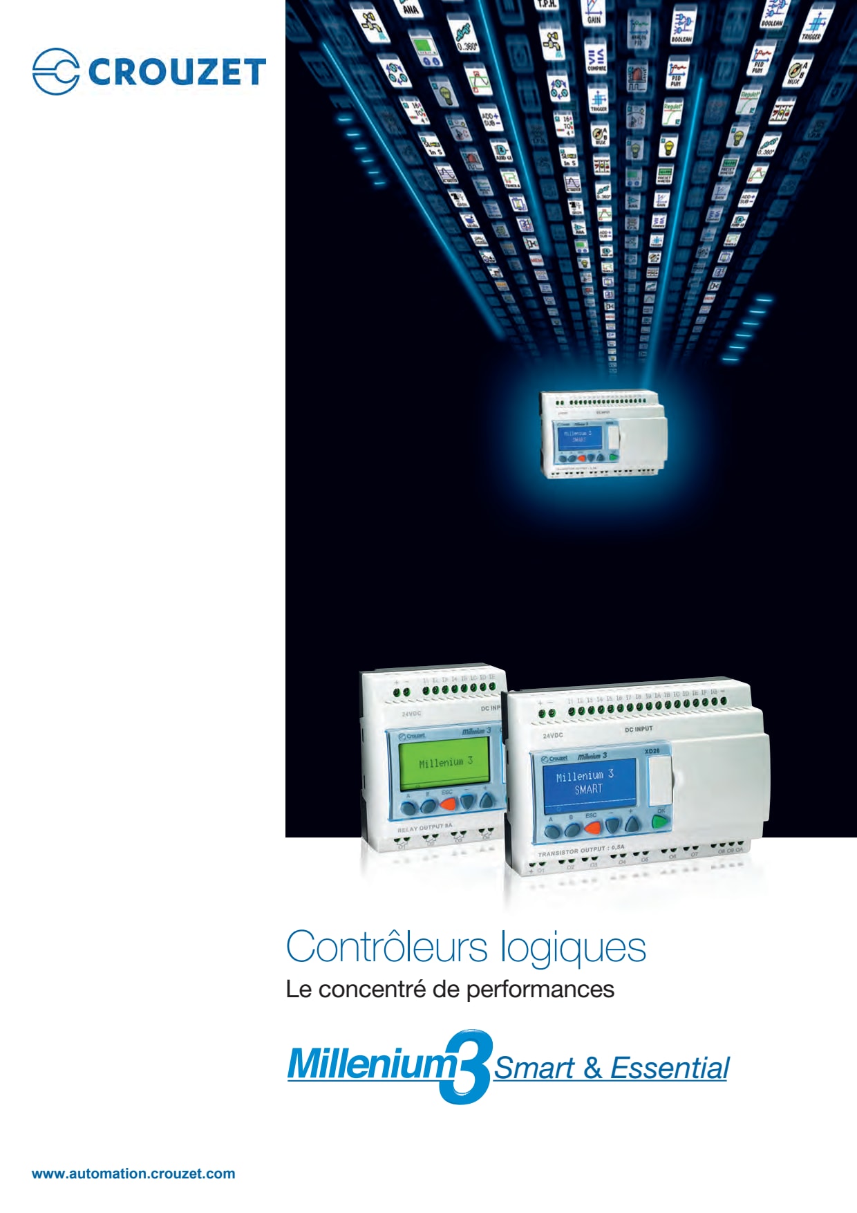 Crouzet - Electronic Hour Counter CTR24, LCD, 8 Digits, PNP Input, 4-30 VDC