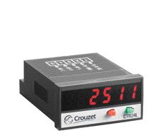 Crouzet - Electronic Double Totalizer CTR24L, LED, 6 Digits, NPN or PNP IN, 10-30 VDC
