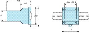 Crouzet - DIN Rail Adaptor, CTR48 Electronic Counters Accessory
