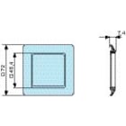 Crouzet - Adaptor for 50 x 25 mm Cut-out, Fixed with Screws, Counters Accessory
