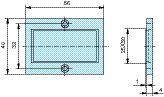 Crouzet - Adaptor for 50 x 25 mm Cut-out, Fixed With Clips, Counters Accessory