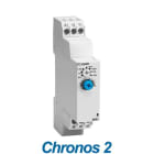 Crouzet - Chronos 2 Timer MLR1, 24 VDC / 24-240 VAC, 1 C/O, 8 A, 0.1 s - 100 h, 17.5 mm