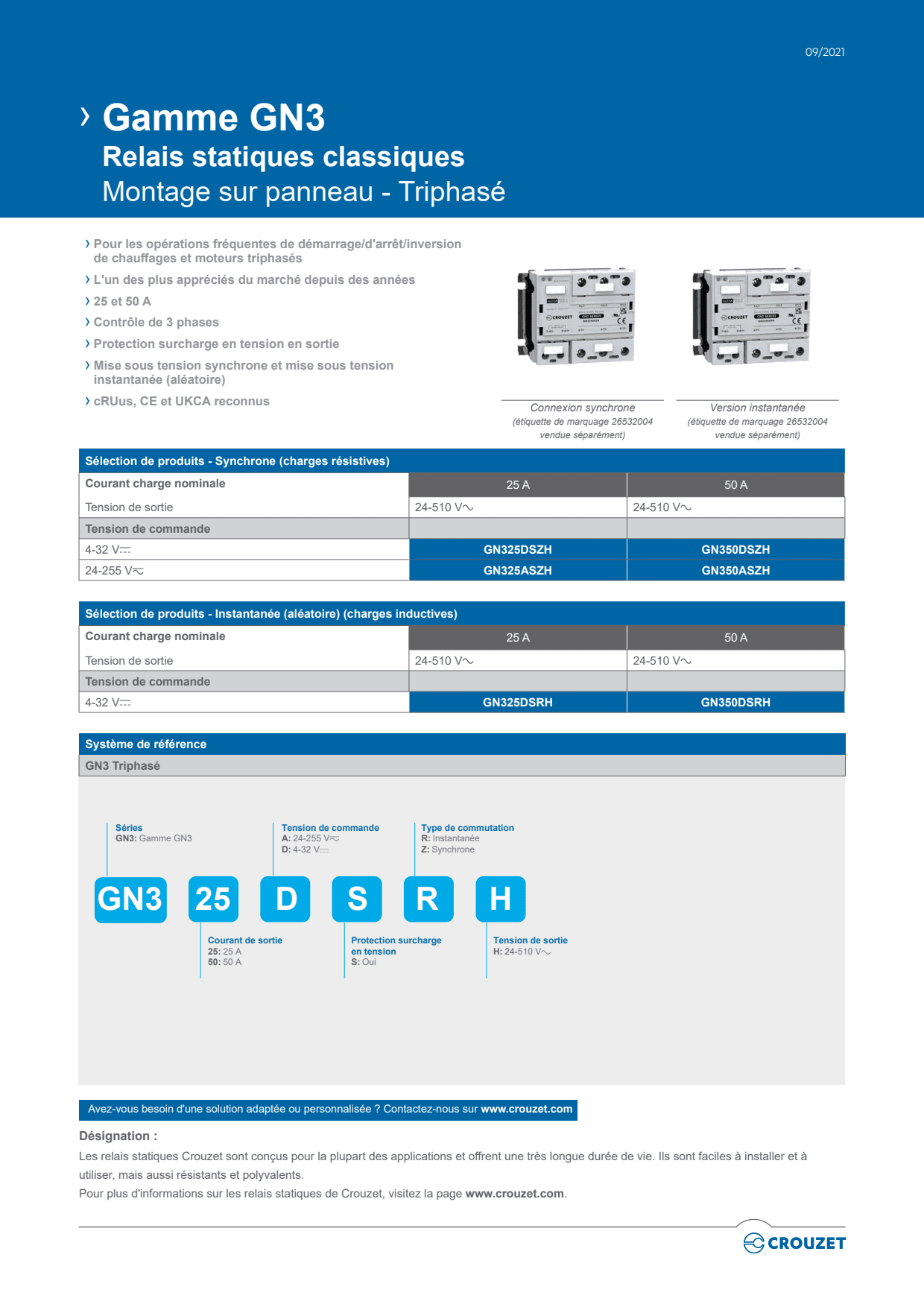 Crouzet - Syr-Line High Power Timer BA1R, 12-240 VAC/DC, 1 C/O, 16 A, 0.1 s - 10 days