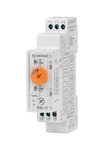Crouzet - Syr-Line Double Output Timer BM2R, 12-240 VAC/DC, 2 C/O, 8 A, 0.1 s - 10 days