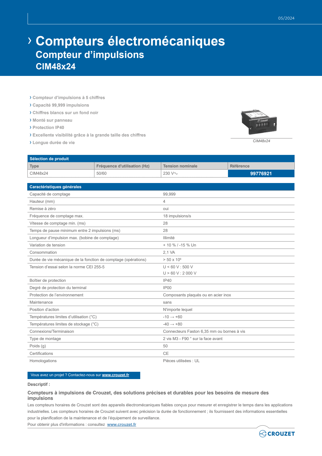 Crouzet - Millenium Evo Analog Expansion, Xap10, 24 Vdc