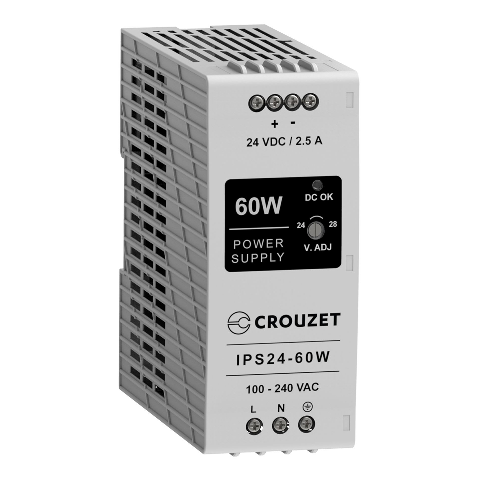 Crouzet - Industrial Power Supply, 96W, 90-264 VAC/12 VDC, 8A