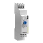 Crouzet - Relais temporisé Chronos 2 RQR1, 24 VDC / 24-240 VAC, 2 C/O 5A, 0.1s-1h, 17.5mm