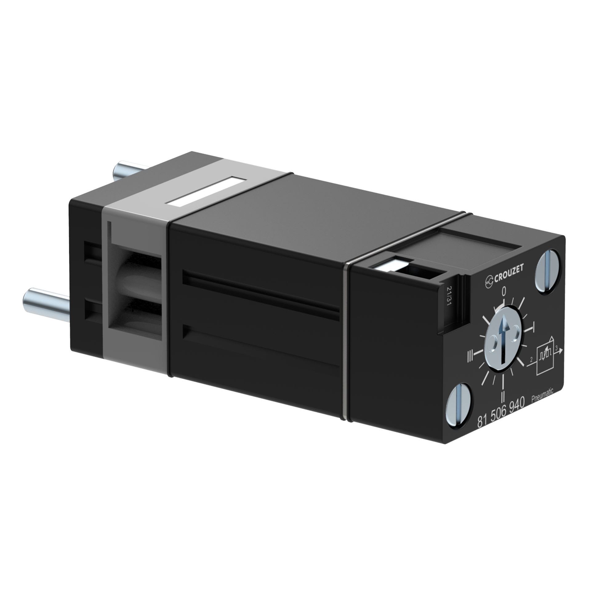 Crouzet - Capacité d'air, 10 à 60 s, raccord rapide Ø 4 mm pour tube semi-rigide