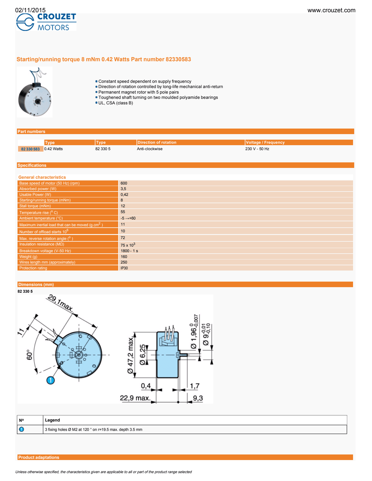 Crouzet - Commande bimanuelle, III A, raccord rapide de Ø 4 mm pour tube semi-rigide