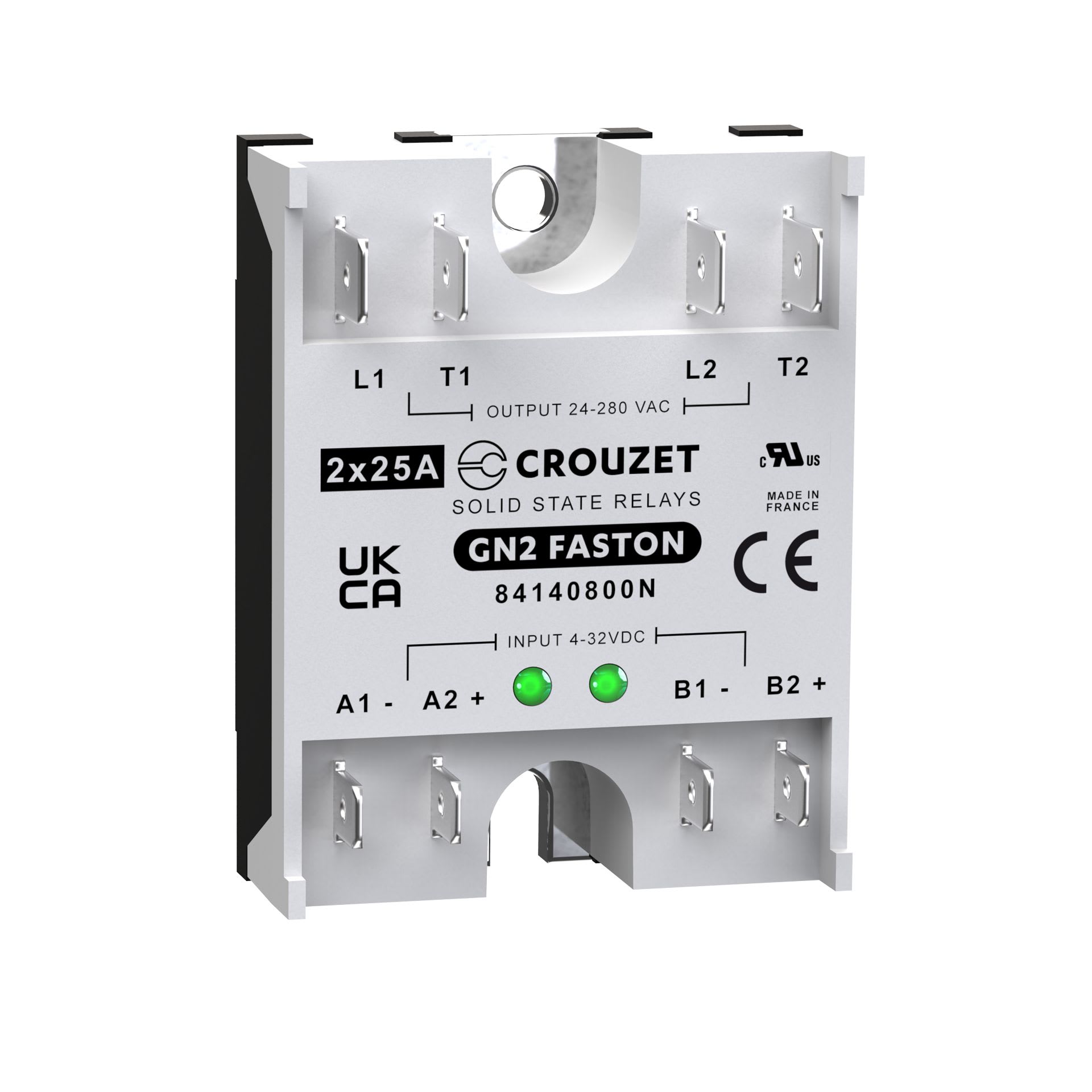 Crouzet - voyant, vert, raccord rapide de Ø 4 mm pour tube semi-rigide, ATEX