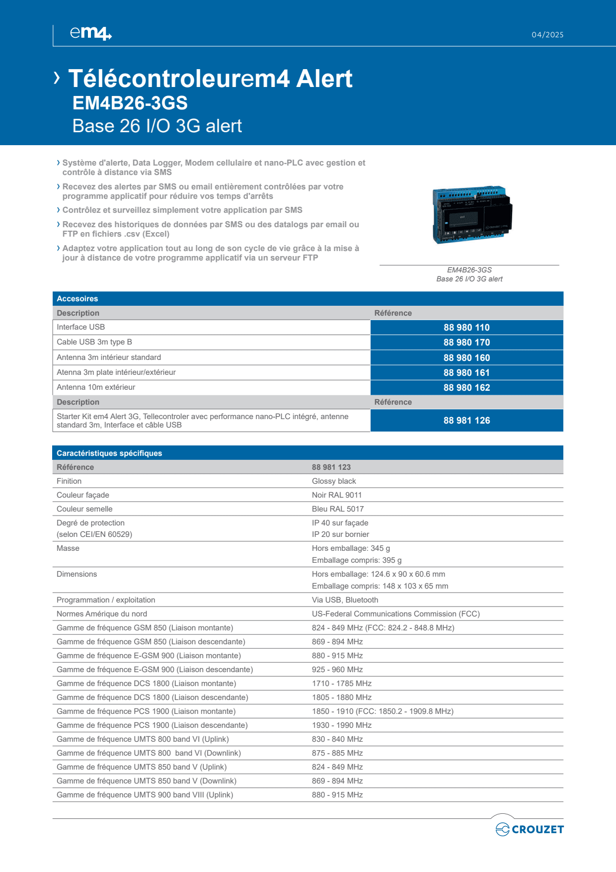 Crouzet - Millenium 3 Converter Tc J To 0-10Vdc