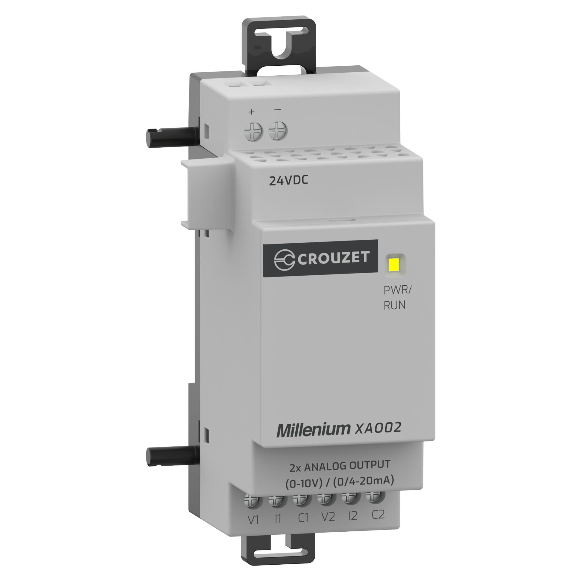 Crouzet - Extension analogique Millenium, 35 mm, 2 sorties, 24 VDC