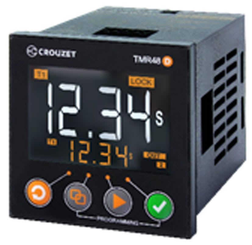 Crouzet - Relais temporisé Syr-Line TMR48D MDA2, 24-240VAC/DC 2C/O 10A, 0.001s-9999h, 48mm
