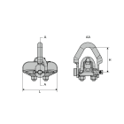 Dervaux Distribution - Pince de suspension à serrage par étrier câble alu 3D76M150D - Codet 6860303