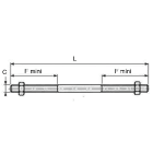 Dervaux Distribution - TG16 400 tige de jumelage et de moisage avec 2 écrous - Codet 6810207