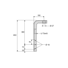 Dervaux Distribution - BT70 150 bras de tête pour poteau - Codet 6851108