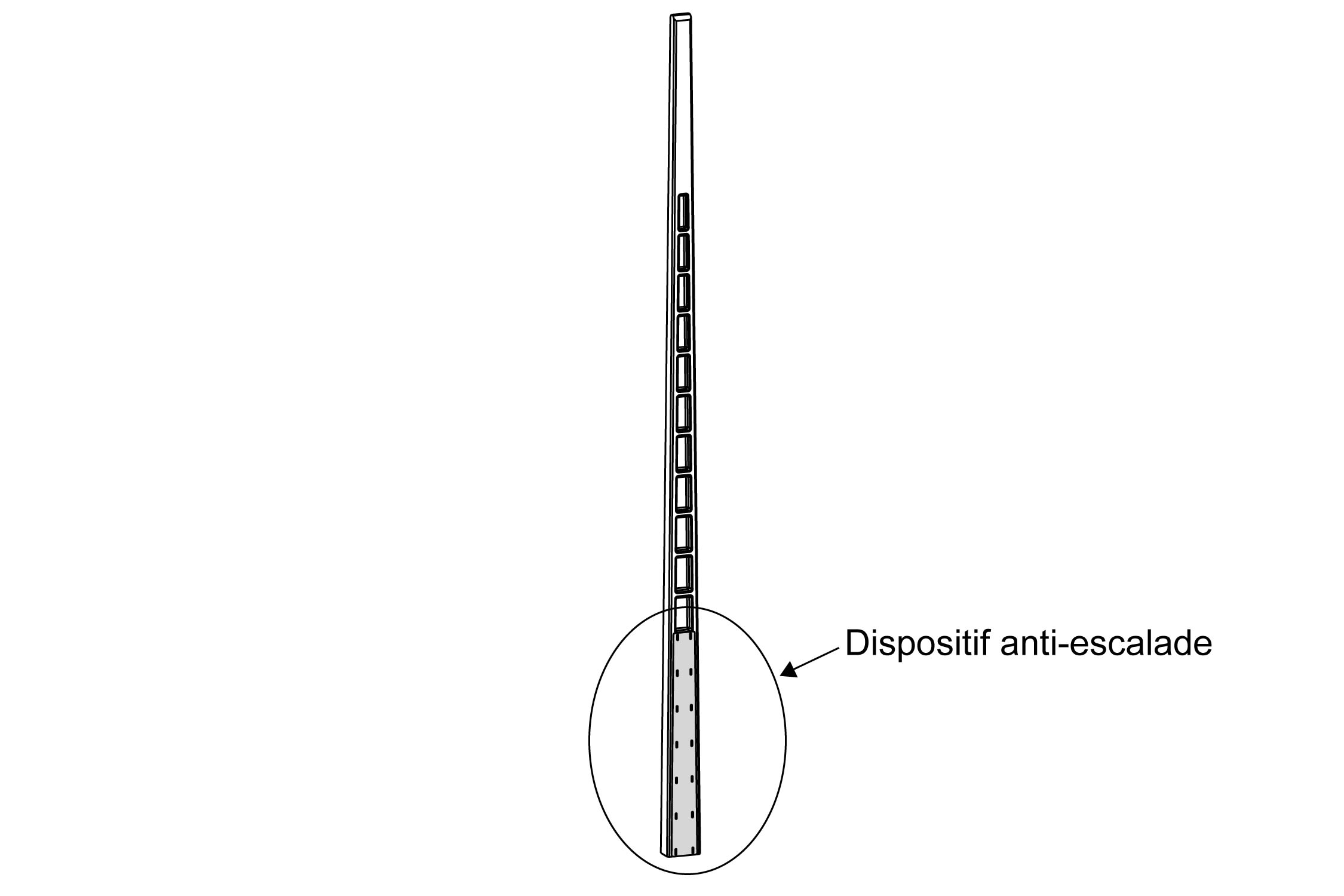 Dervaux Distribution - DISPOSITIF ANTI ESCALADE protection des poteaux contre l'escalade