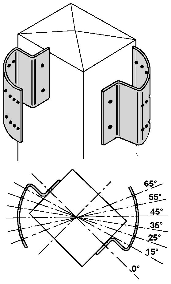 Dervaux Distribution - FDNVU ferrure de déport universel composé de 4 pièces FDNVUP