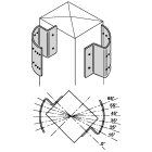 Dervaux Distribution - FDNVU ferrure de déport universel composé de 4 pièces FDNVUP