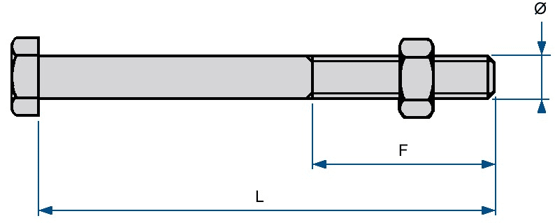 Dervaux Distribution - BH14 400 boulon 6 pans à tête hexagonale - Codet 6800715