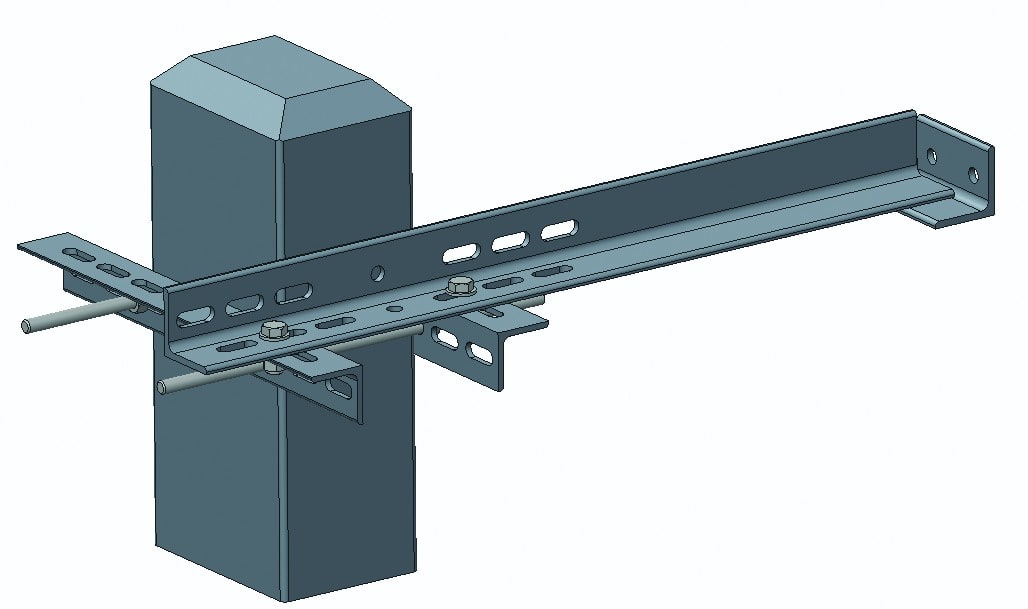 Dervaux Distribution - BTH61 bras d'avancement orientable (éloignement de la torsade bt du support)