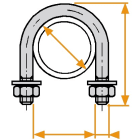 Dervaux Distribution - EC42-49 étrier E12 62 81 pour consoles EP diamètre 42mm à 49mm