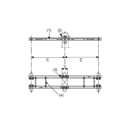 Dervaux Distribution - H61 90 1500C herse d'ancrage double avec boulonnerie d'assemblage