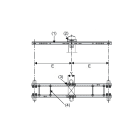 Dervaux Distribution - H61 80 1200C herse d'ancrage double avec boulonnerie d'assemblage