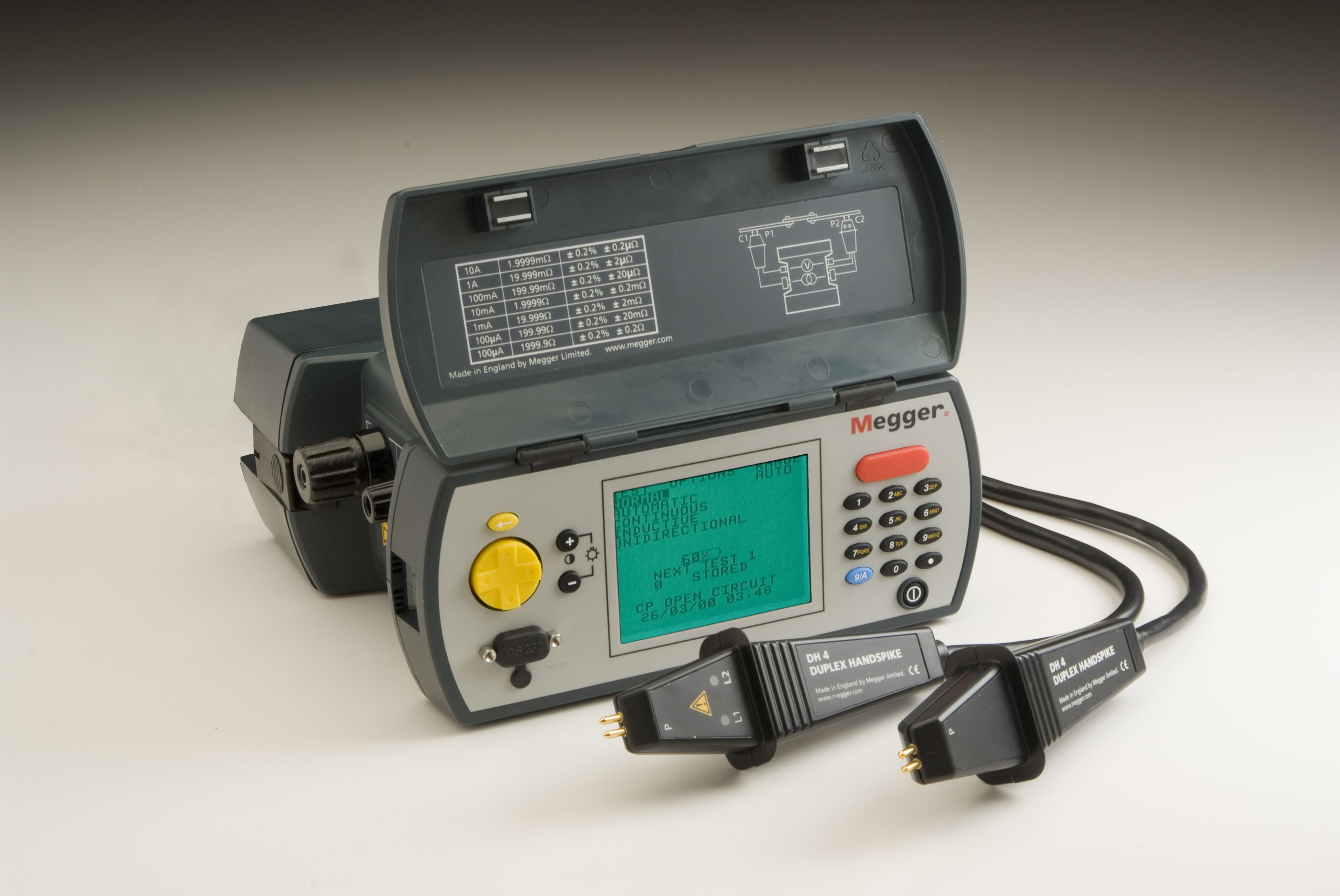 MEGGER - MicroOhmmètre DLRO10X 10A, 0-2kOhms,mémoire, sans cordons