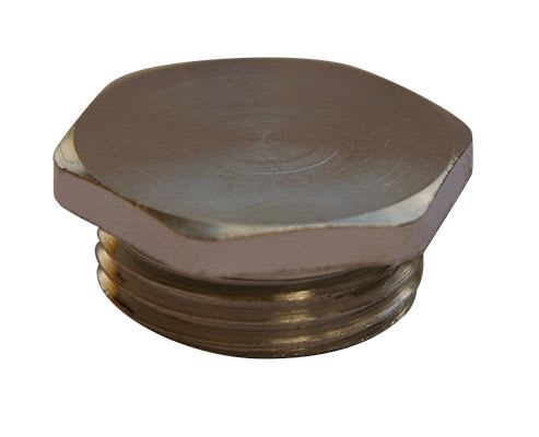 Sib Adr - Bouchon 6 pans M63 laiton nickelé