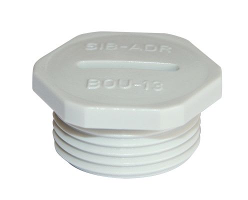 Sib Adr - Bouchon 6 pans Pg 16 polycarbonate ral 7035