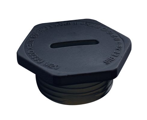 Sib Adr - Bouchon 6 pans M16 Atex polyamide 6 ral 9005